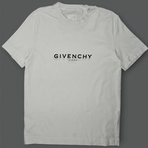 Givenchy Reverse Logo Slim Fit T-Shirt White Cotton Size M